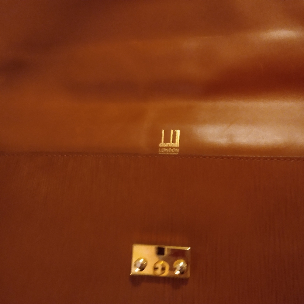 Authentic Dunhill London Caramel Leather Messenger Bag for Men or Women - Picture 4 of 13